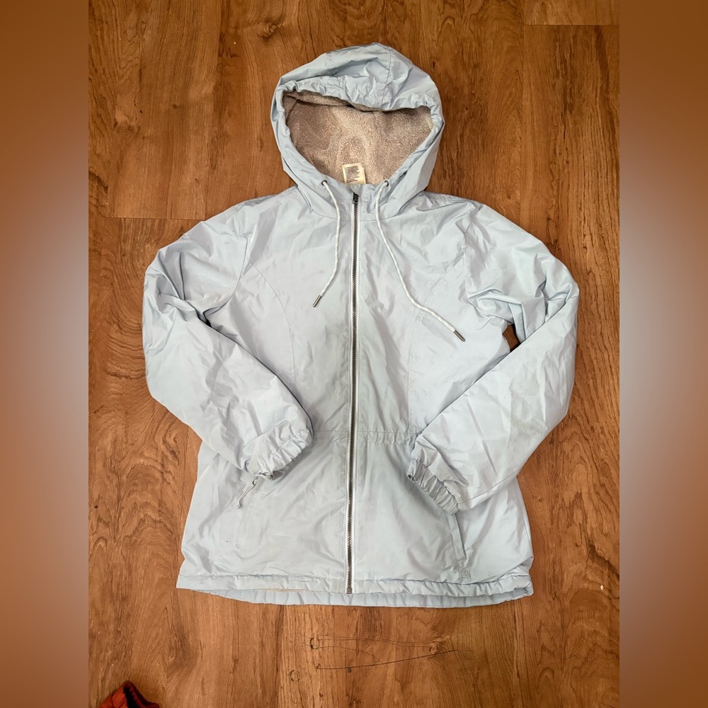 Avalanche Light Blue Hooded Puffer Jacket